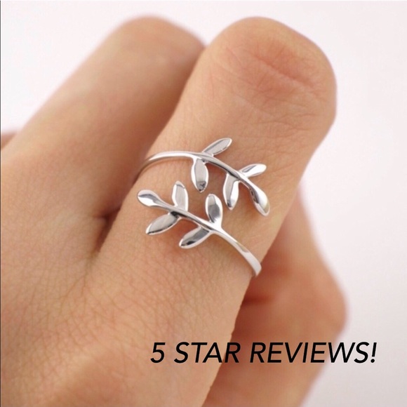 Jewelry - Sterling 925 Silver Leaf Ring NEW